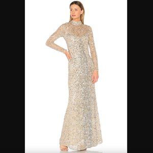 Parker Black Leandra Gown in Silver